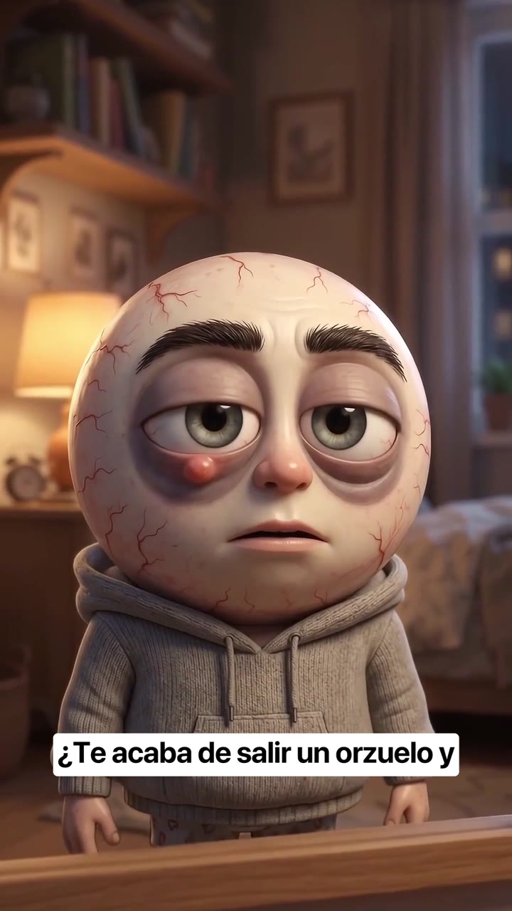 Animated eye health supplement ad character for the Spanish market